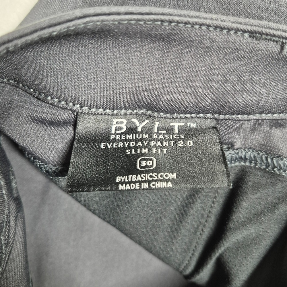 BYLT Everyday 2.0 Pants Men's 30x30 Gray Slim Fit Casual Comfort Stretch NWT - Picture 7 of 10